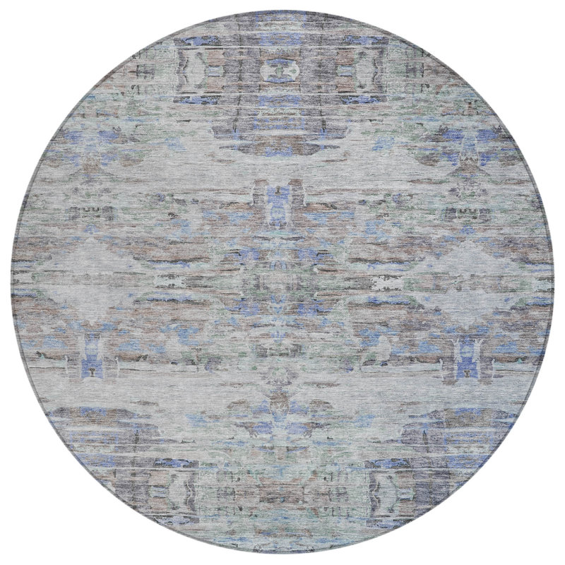Tapis rond 8 po Taupe