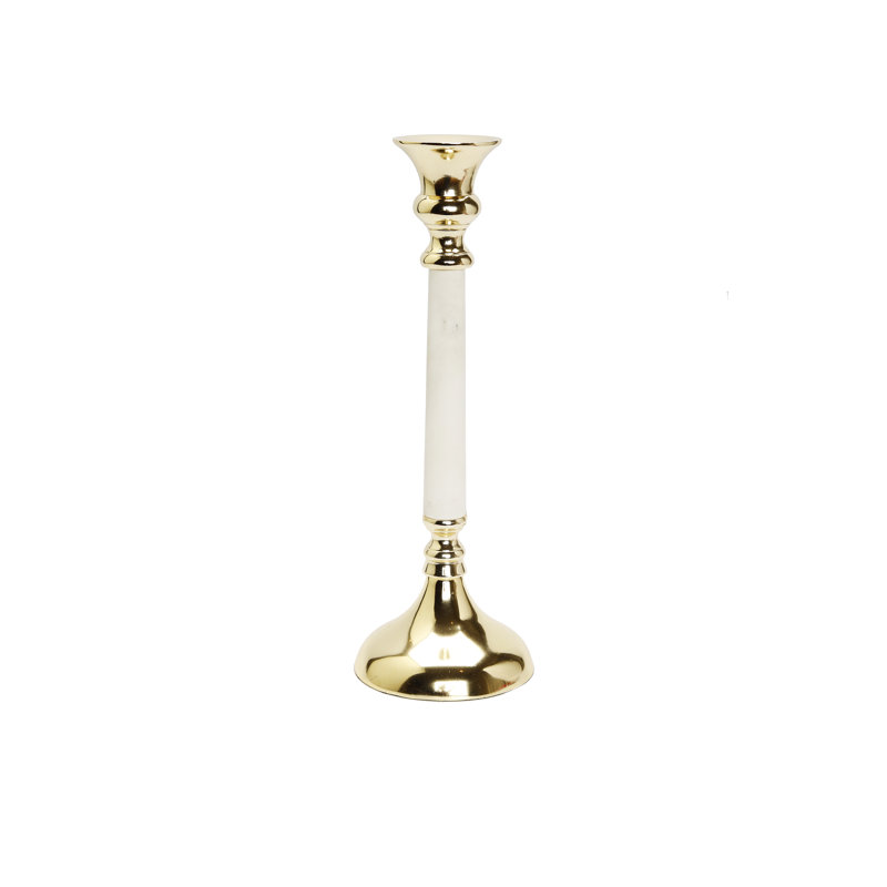 13'' H Stone Tabletop Candlestick