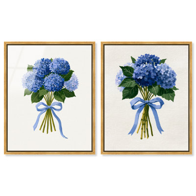 Kayla " Blue Bouquet " by Art Remedy 2 - Pieces