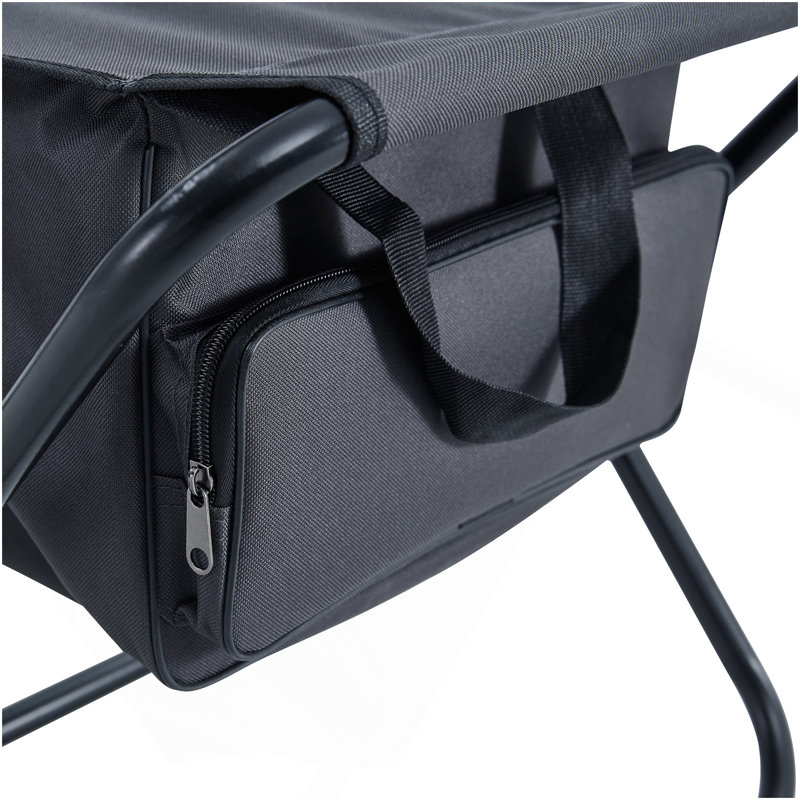 2-Piece Folding Outdoor Chair With Storage Bag, Portable Chair For Indoor, Outdoor Camping, Picnics And Fishing,Grey, Gray