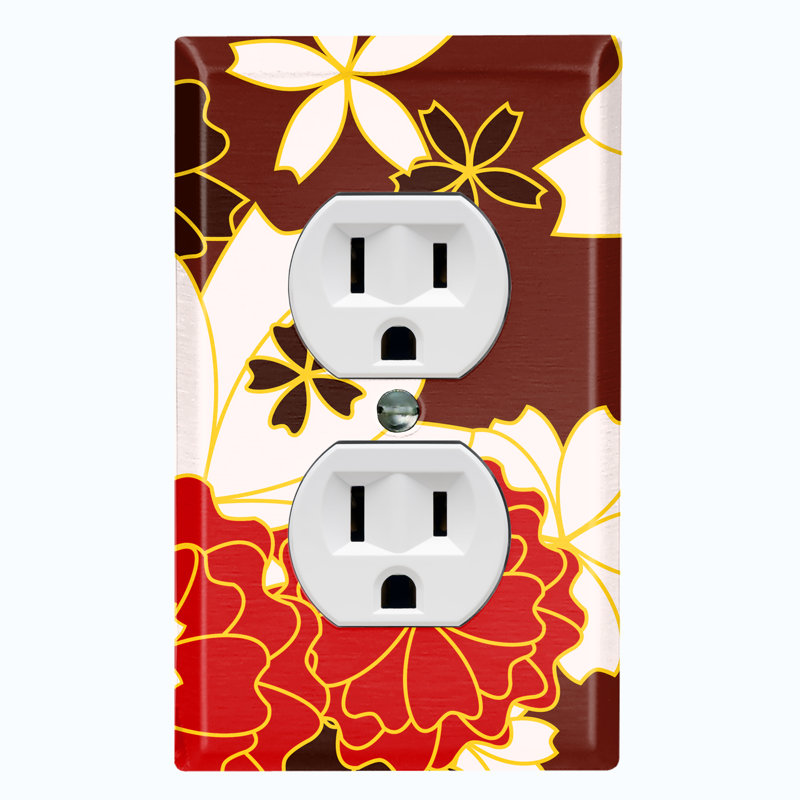 Patterned 1 - Gang Toggle Light Switch Standard Wall Plate
