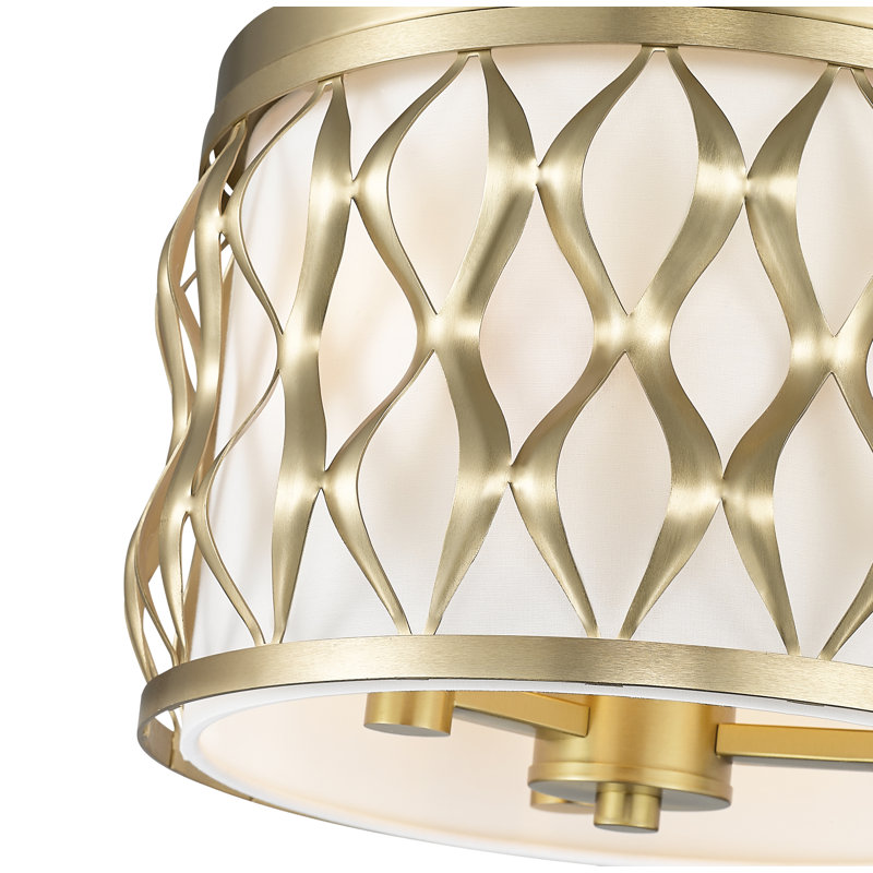 Fabric Flush Mount, Modern Gold
