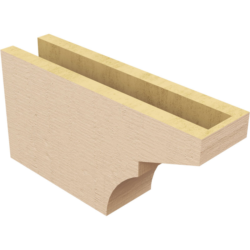 Queue de chevron en faux bois de cèdre Timberthane, l 4 po x H 8 po x L 16 po, brun clair, H 8 po x l 16 po x P 4 po