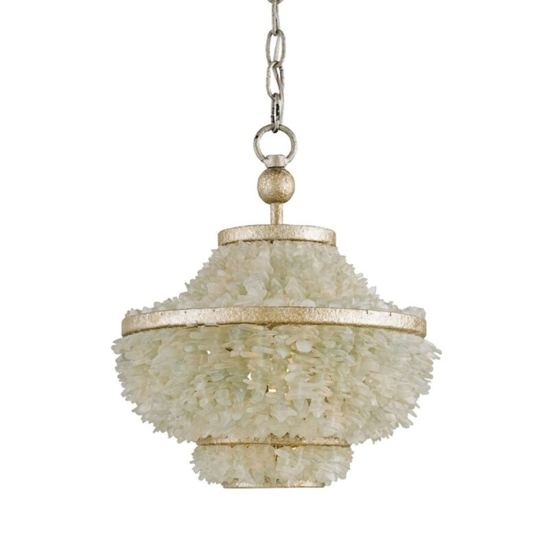 Lustre suspendu Kanita Shoreline, Feuille d’or, Couleurs mélangées, 13” Diameter x 15” Height