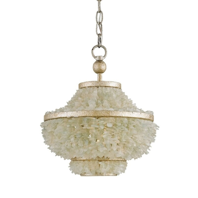 Lustre suspendu Kanita Shoreline, 36” Diameter x 40” Height, Gelé, Chrome lustré