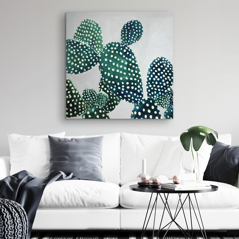 Opuntia cactus - 32"x32" art on canvas
