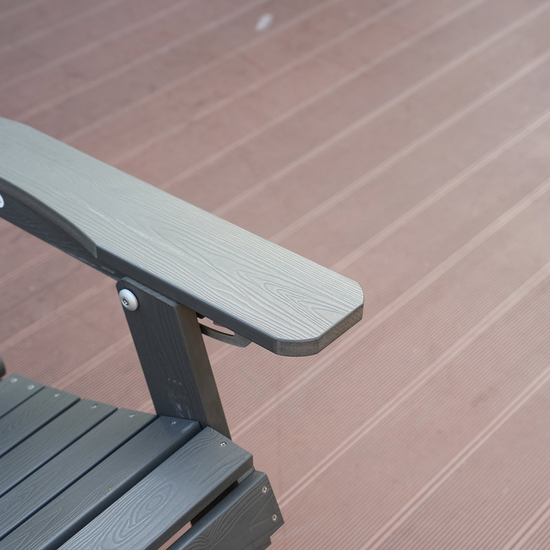Chaise Adirondack pliable pour l'extérieur Alexander, gris