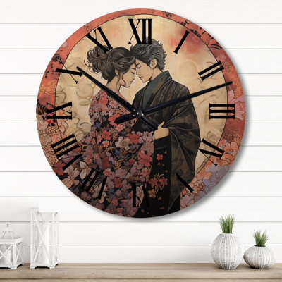 Horloge murale en bois massif Nella
