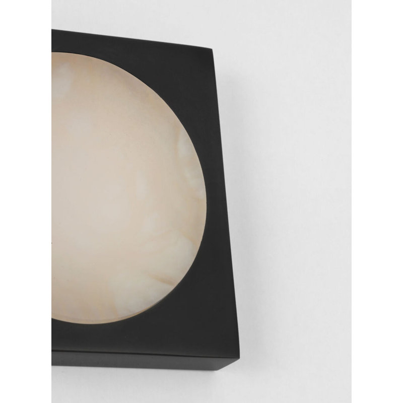 Dichotomy Sconce with Alabaster, 4.5" H x 4.5" W x 0.75" D, Bronze, 1 Lights