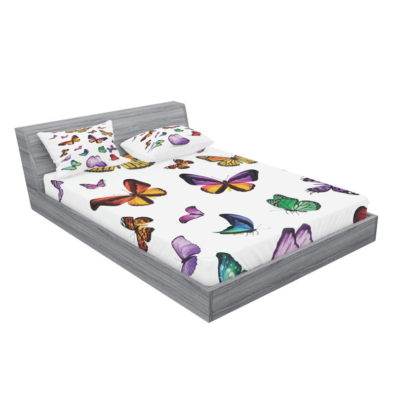 Microfiber Sheet Set, Queen Sheet Set with Fitted Sheet