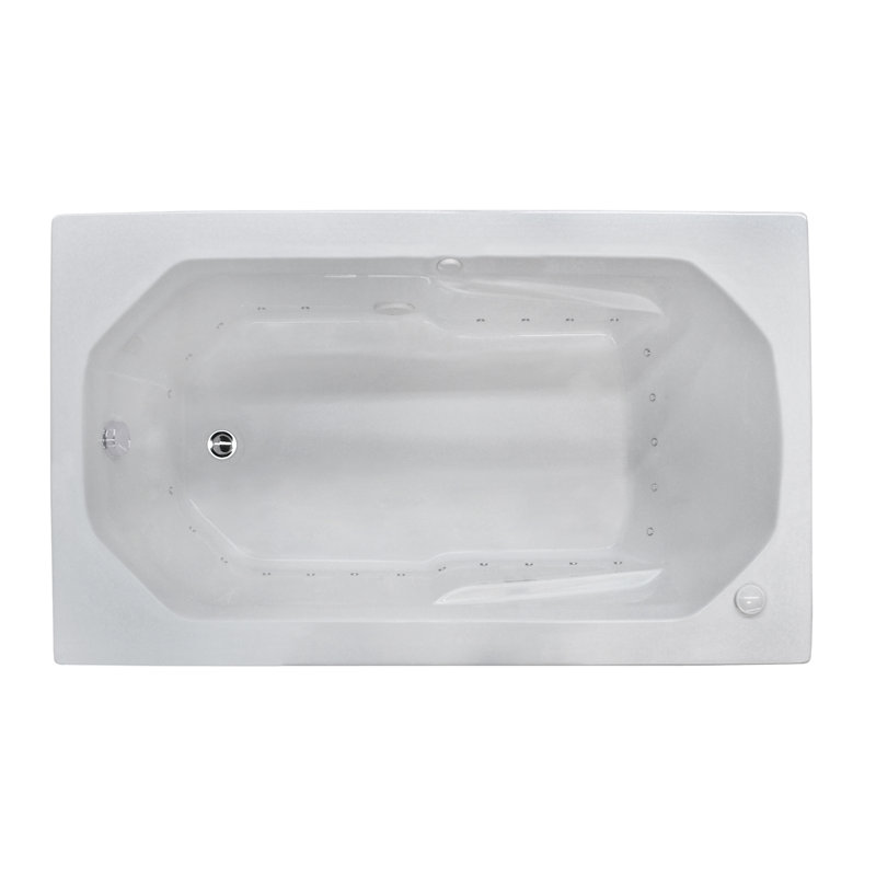 Montserrat 59.75'' x 35.5'' Air Acrylic Bathtub, Left
