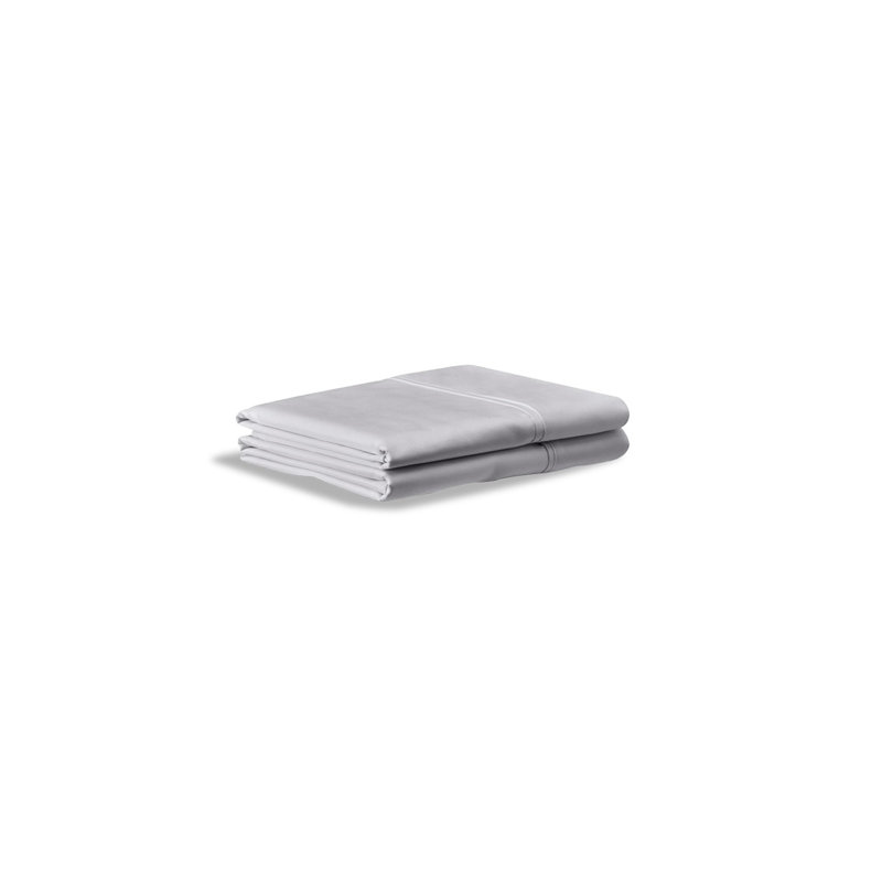 TEMPUR-Luxe Egyptain Cotton Pillowcase Set, King Pillowcase, Silver Mist