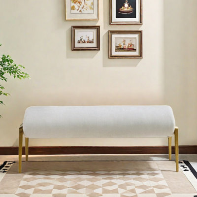 Banc en métal à rembourrage doux
