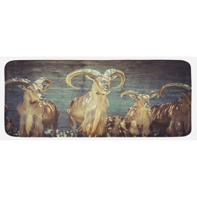 Rustic Polyester Kitchen Mat