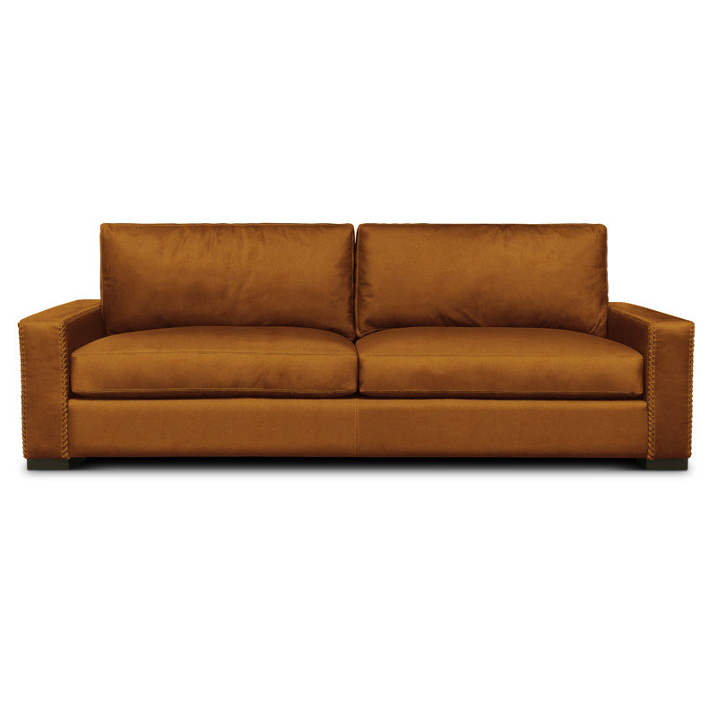 Urban Cowboy Leather Sofa, Cognac (Maestro Artisano), Espresso