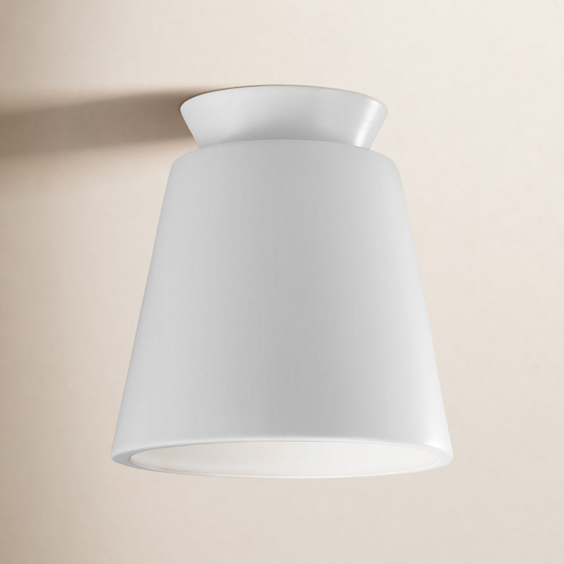 Logan Outdoor Flush Mount, Gloss Vanilla, LED (Integrated)