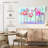 Pink Flamingo Trio On Blue-107965949