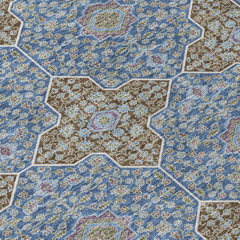 Machine Washable Indoor/Outdoor Chantille ACN2410 Global Rug, Rectangle 3' x 5'