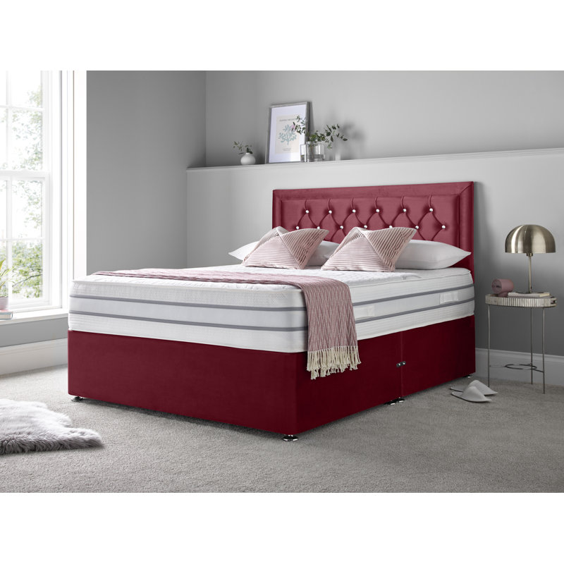 Annalise Memory Foam Divan Bed Set, Black, Single (3'), No Drawers