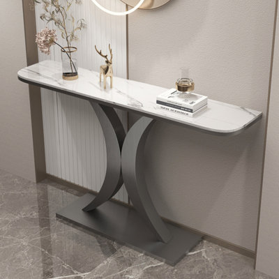 Italian-style sintered stone console table