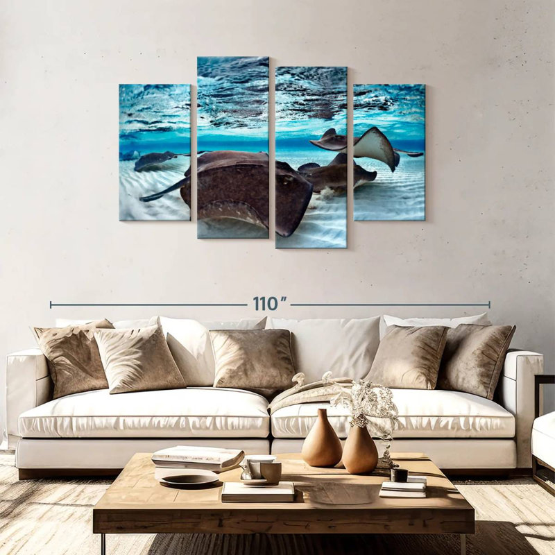 Brampt Stingrays Sea Life, 48" H x 75" W