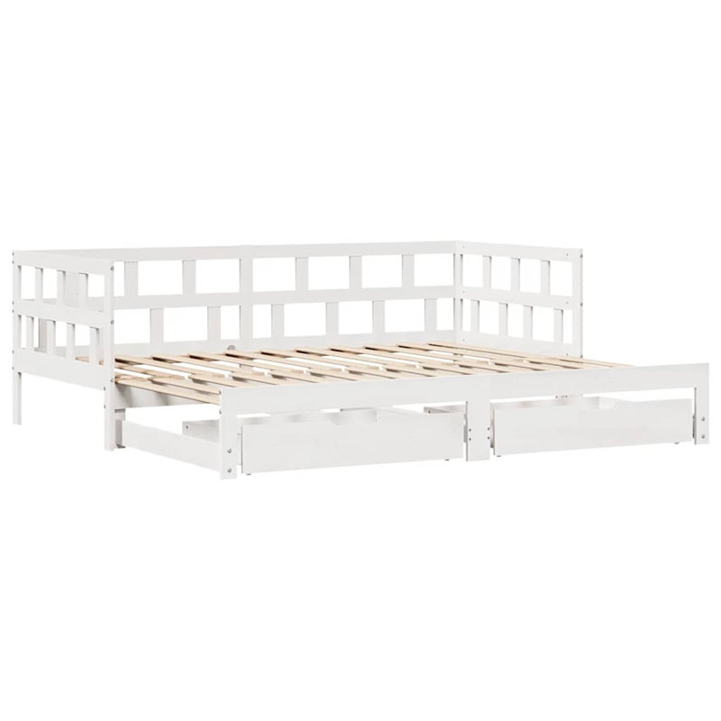 Solid Wood Daybed, Super King (6'), White