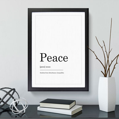 Definition of Peace - Framed Print