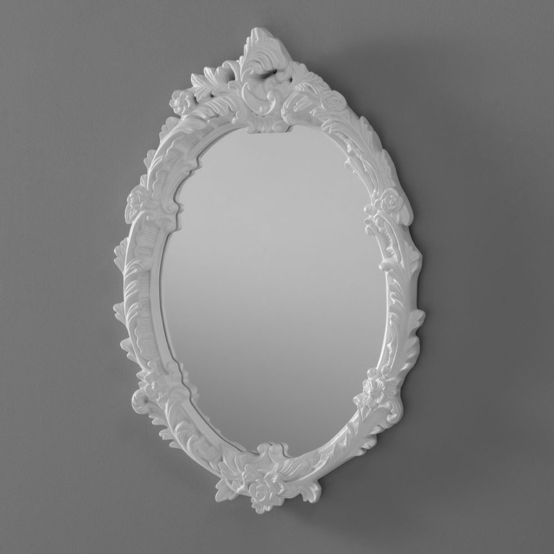 Baylor Flat Mirror, White