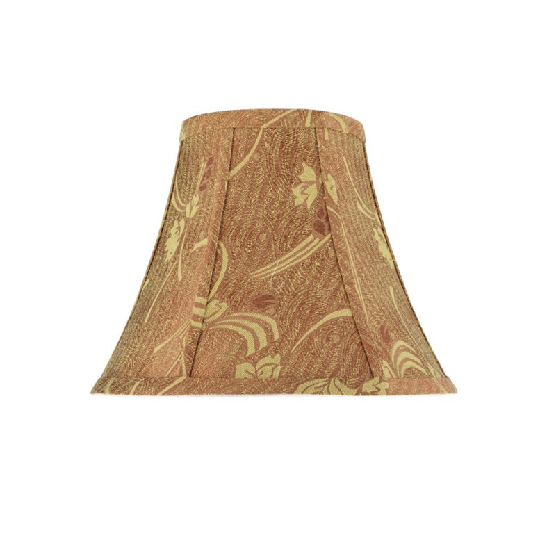 Abat-jour en tissu texturé jacquard H 9,5 po (araignée) en cuivre