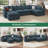 Modular Storage Sleeper Cloud Sofa Upholstered Corduroy Sectional Couch-120628581