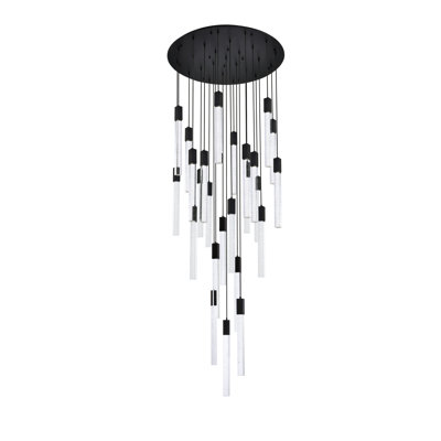 Luminaire suspendu rectangulaire à 25 lumières Aliha