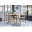 Ernest 110 cm Extendable Oak Round Wood Top Dining Table with Wood Base
