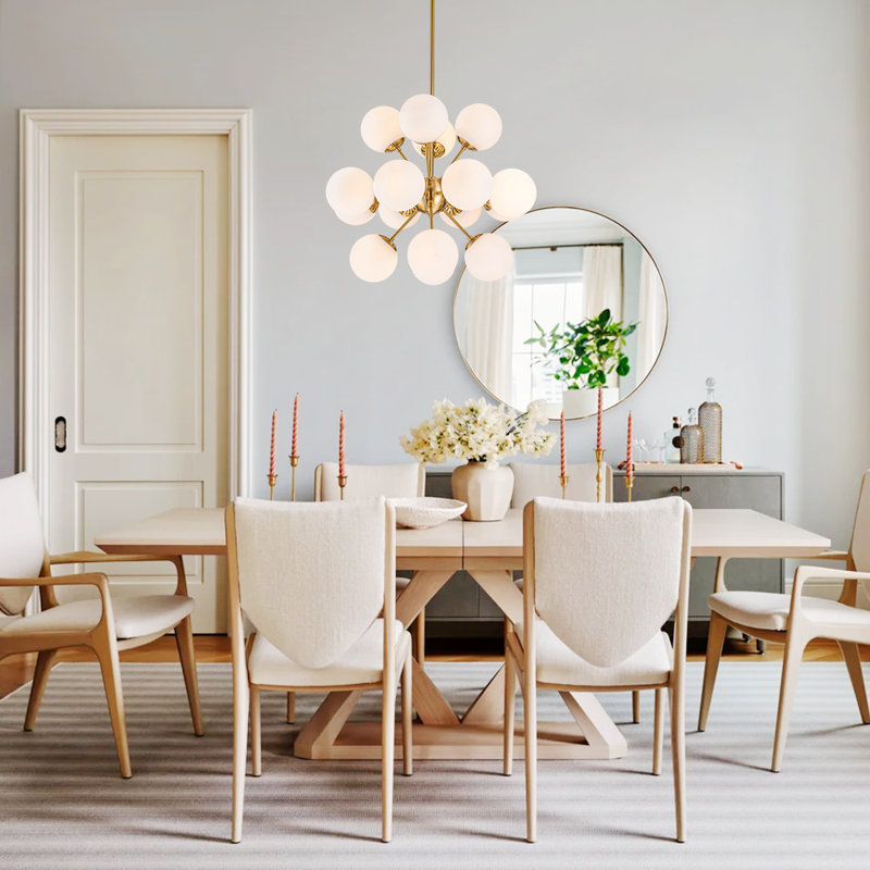 Lustre spoutnik moderne en verre 16 lumières