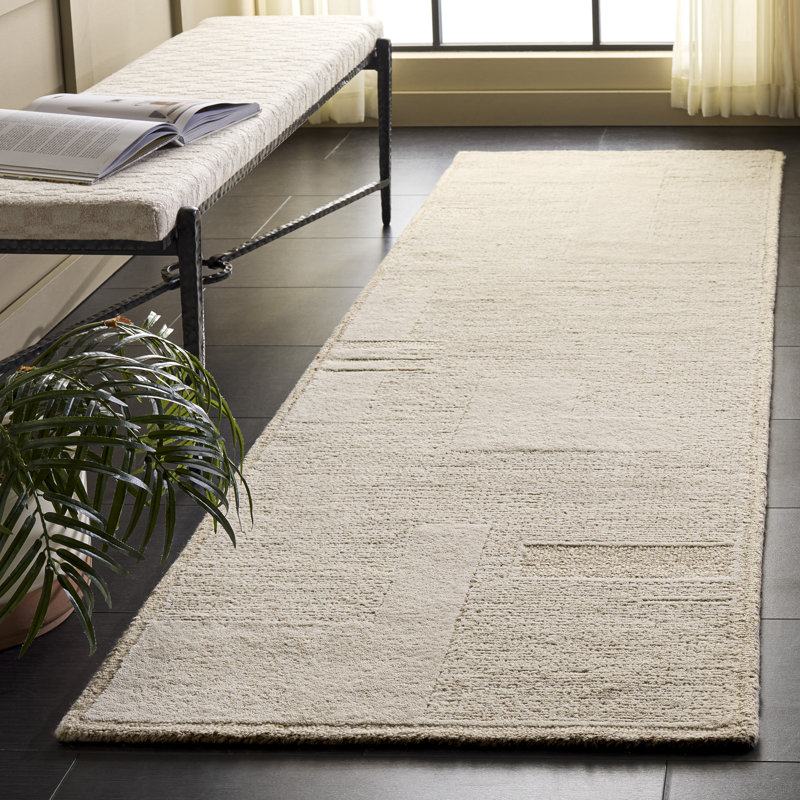 Harvest Hand Tufted Wool; Cotton Geometric Indoor Rug, 2'-3" x 8'-0" Runner
