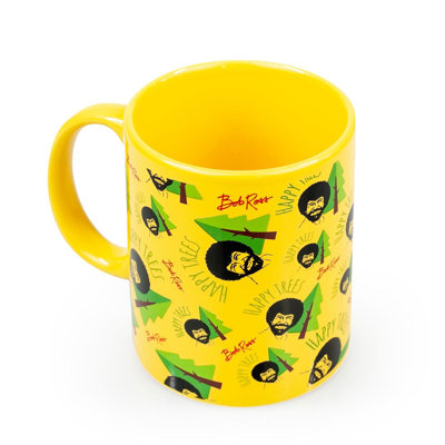 Bob Ross Collectibles | Bob Ross Happy Trees Mug | Yellow