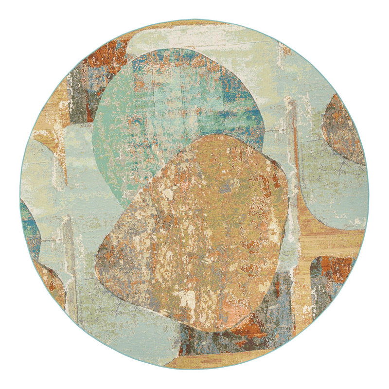 Keazia Indoor/Outdoor Area Rug, Round 10'