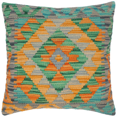 Housse et insert de coussin rectangulaire en laine tissée à la main Kathryne