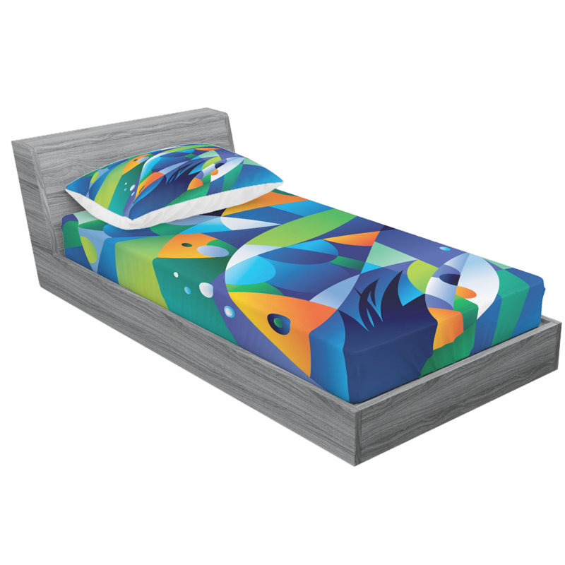 Microfiber Sheet Set, Twin Sheet Set with Fitted Sheet