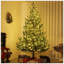 Arbre de Noël en cèdre réaliste 7 pi avec lumières DEL bicolores, assemblage facile et conception à charnières pour la maison et le bureau