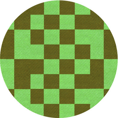 Tapis géométrique en laine vert