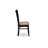 5-Piece Modern Dining Table Set Consists of a Dinner Table and 4 Linen Fabric Kitchen Dining Chairs with Slatted Back - Black Finish-2110310229-2110310230-2110310226
