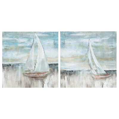 «Soft Sail I and II», ensemble de 2 reproductions sur toiles tendues