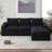 Boneless Demarco Modern Corduroy Modular Sectional Sofa with Reversible Chaise and Neck Pillow Support-115751547