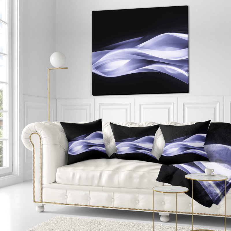  Coussin Abstract Fractal Lines, 16 po x 1 po, Coussin décoratif