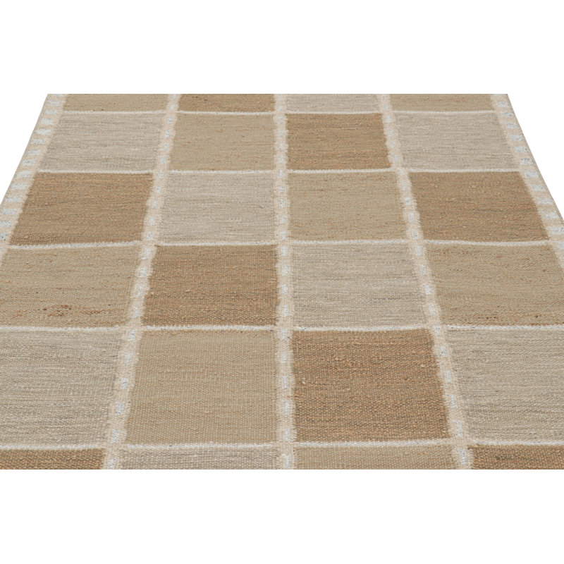 Scandinavian Wool Geometric Area Rug, Rectangle 8' x 10'