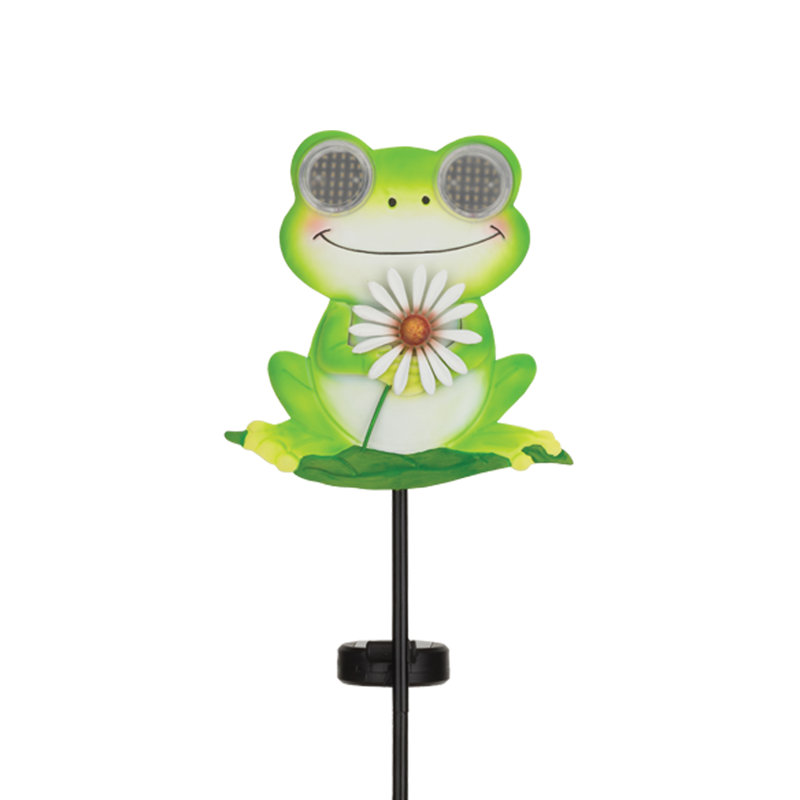Eye Roller Solar Stake - Frog