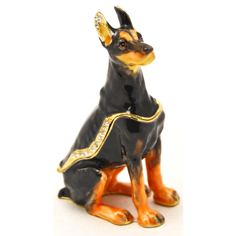 Doberman Metal Decorative Box