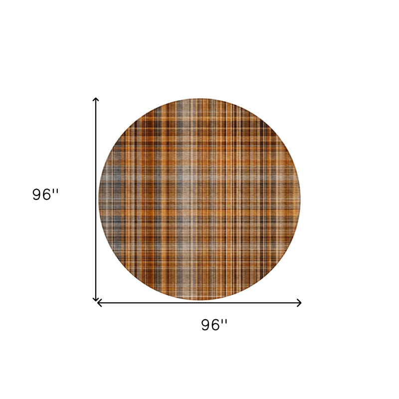 Tapis d'intérieur rond 8 po Terra Cotta