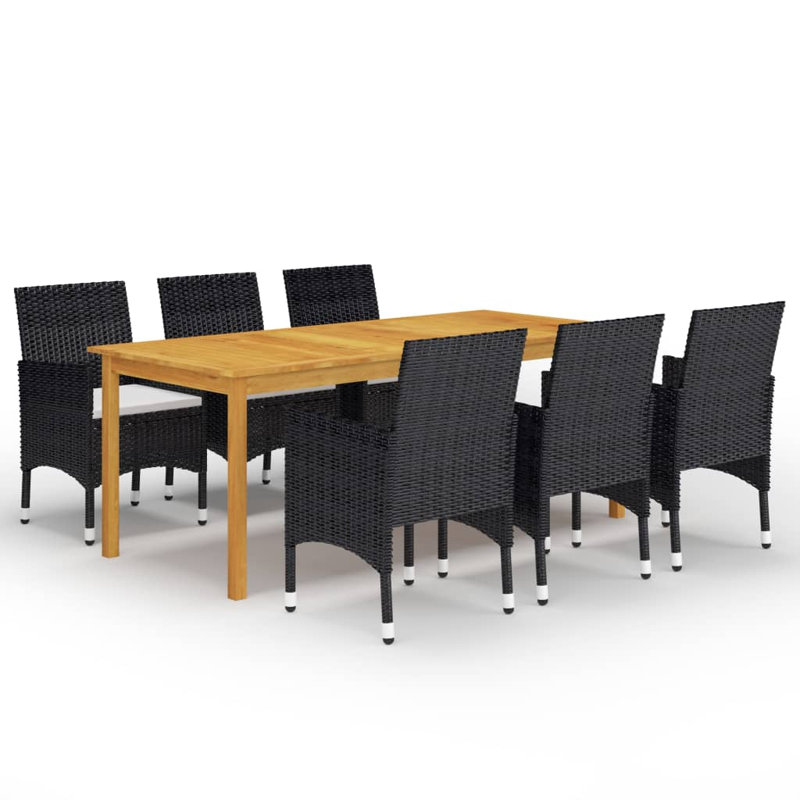 Ensemble repas 7 pièces Latitude Run® - noir, Gris, L 78,7 po x l 35,4 po x H 29,1 po