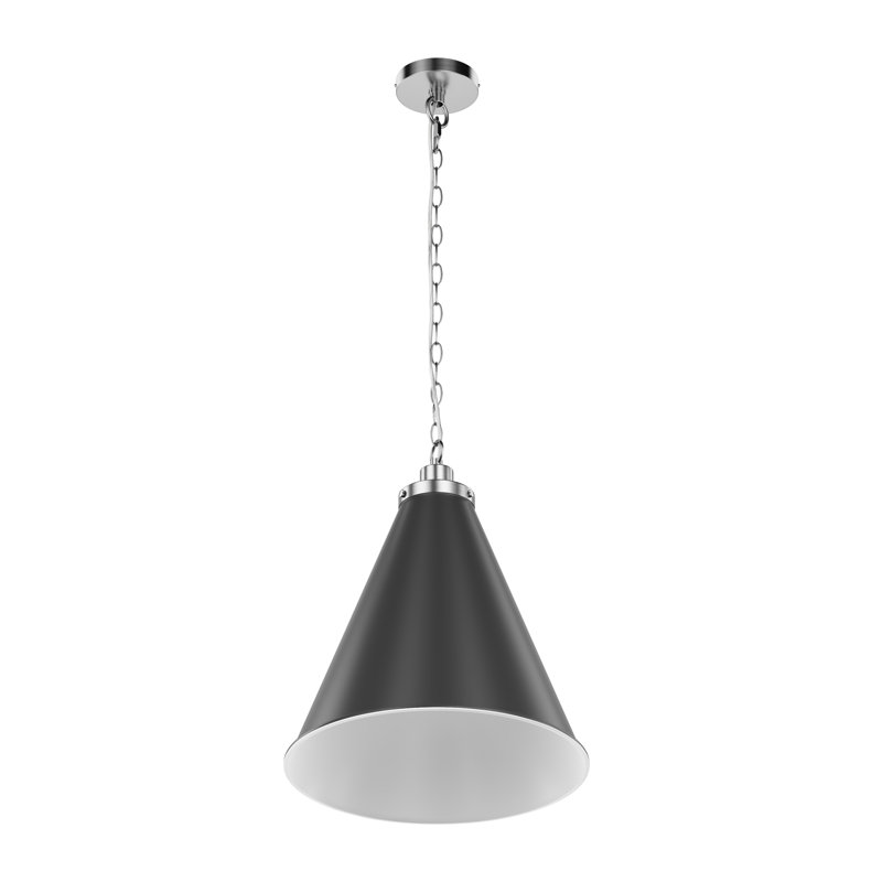 Bonchea 1-Light Black Classic Dimmable Pendant Light